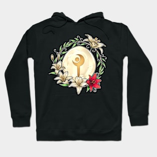 White Mage from FF14 Job Crystal with Flowers T-Shirt Hoodie